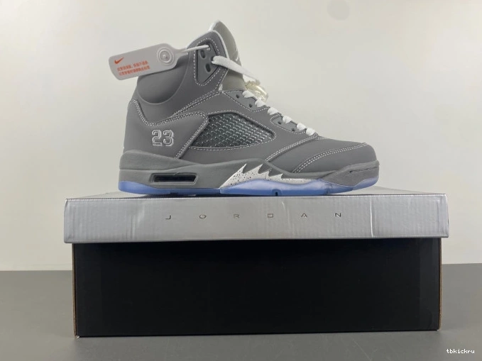 Reps TBkick Jordan Retro 5 Wolf Grey 136027-005 Air 0627